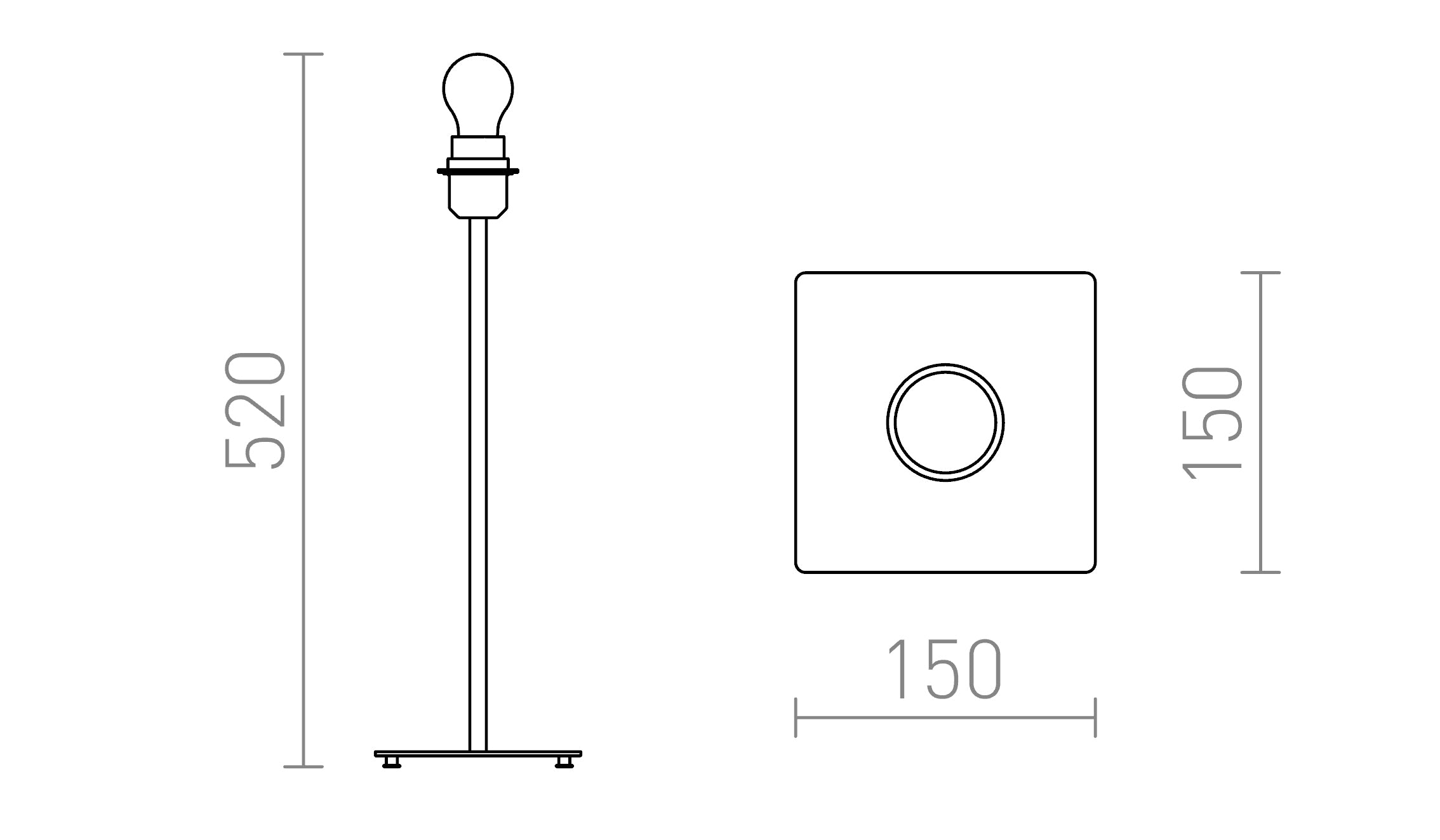 CORTINA BASE DE TABLE - Product sketch