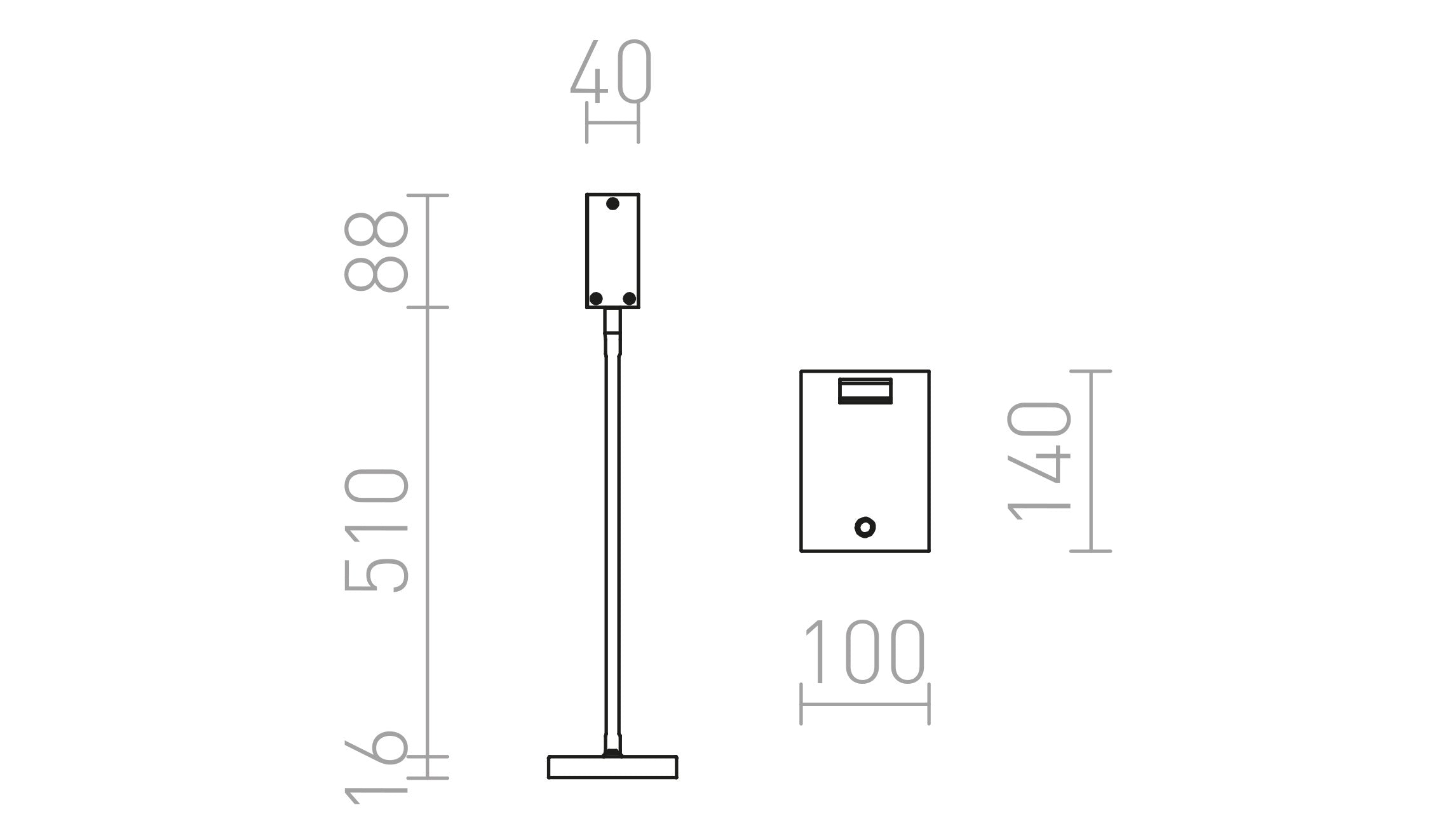 FRISCO DE TABLE - Product sketch