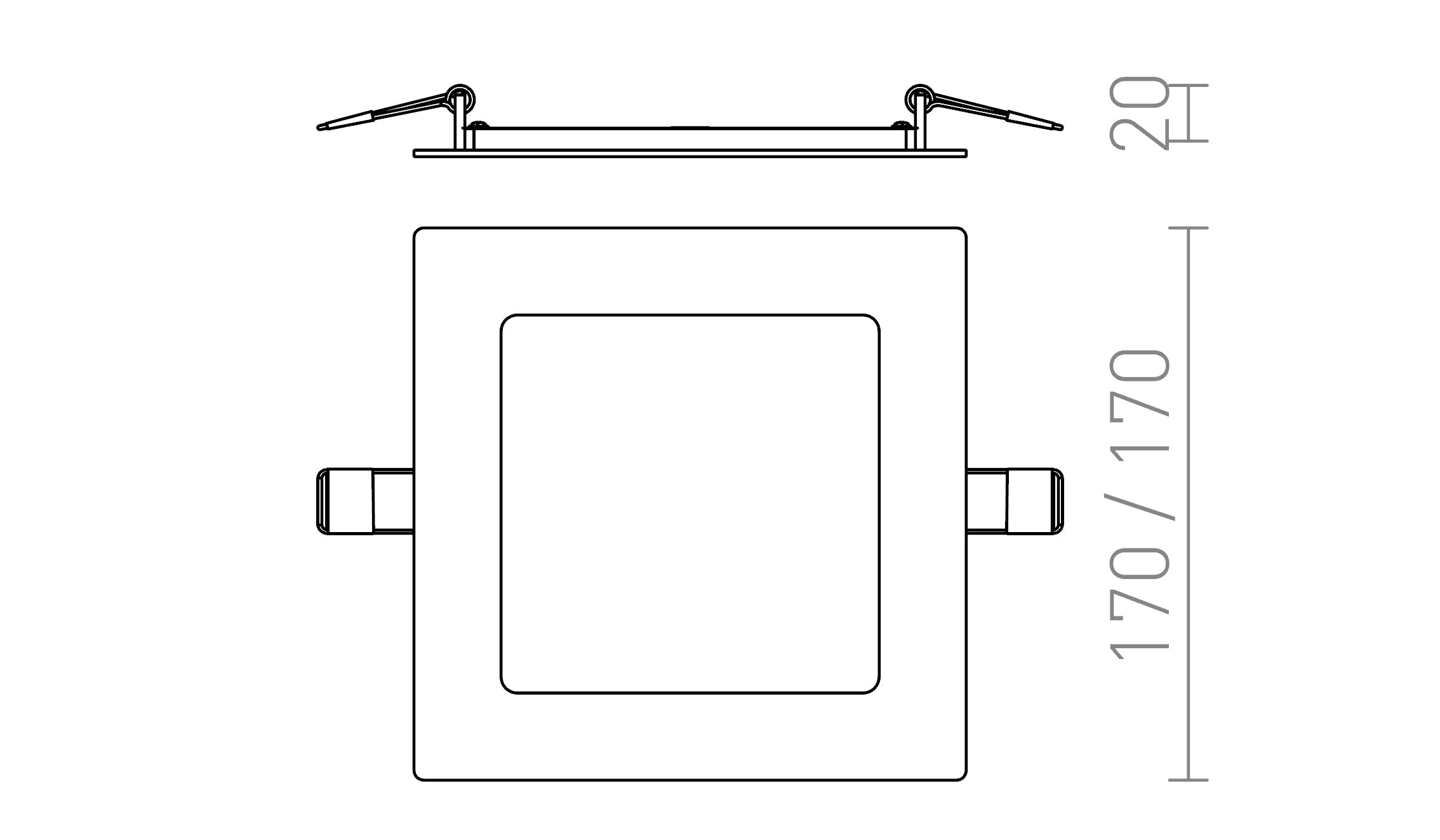 SOCORRO SQ 170 ENCASTRÉ - Product sketch