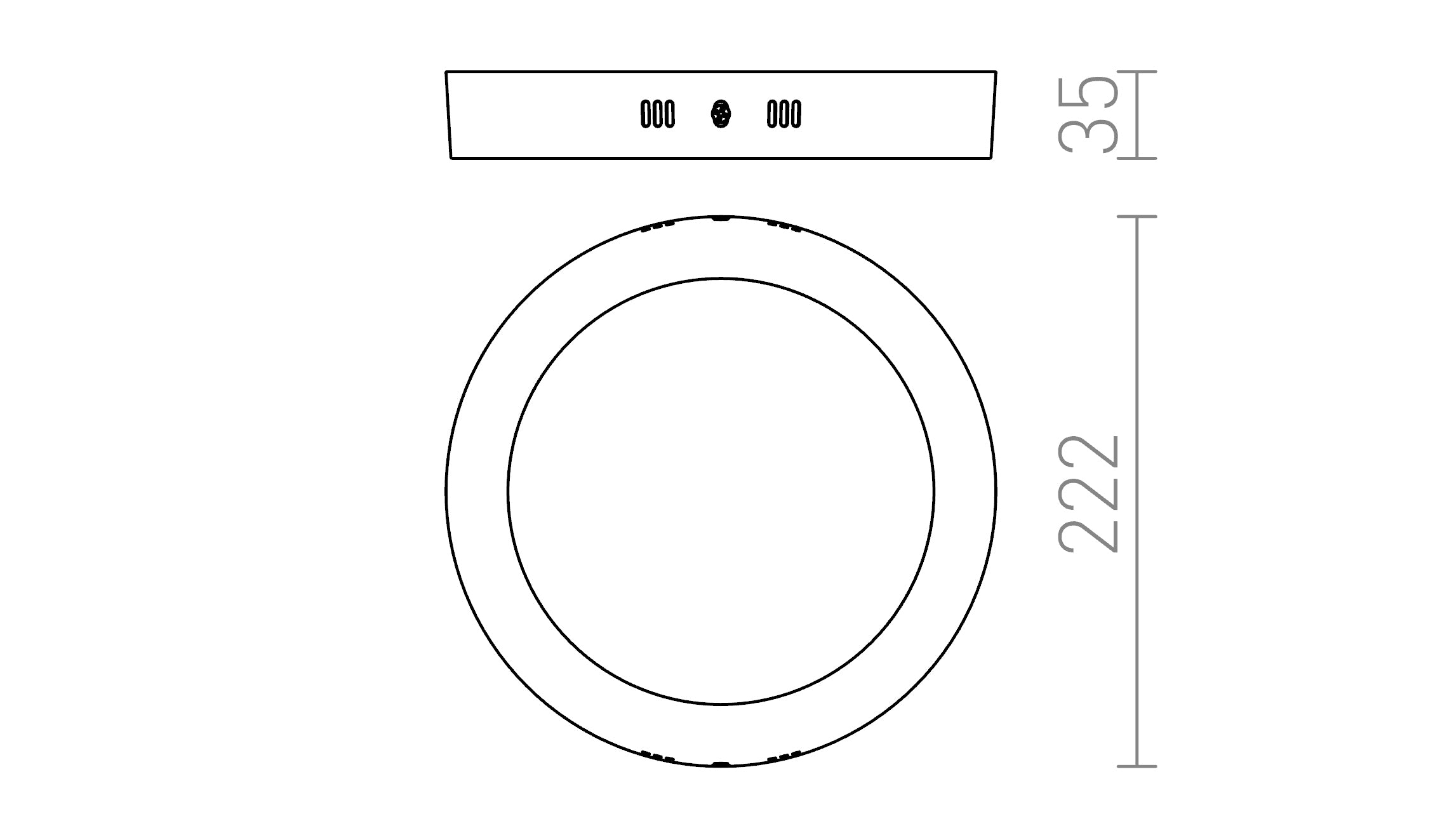 SOCORRO R 220 PLAFONNIER - Product sketch