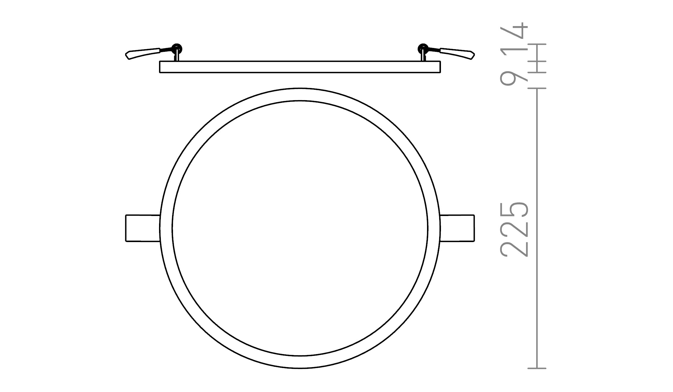 HUE R 22 DIMM ENCASTRÉ - Product sketch