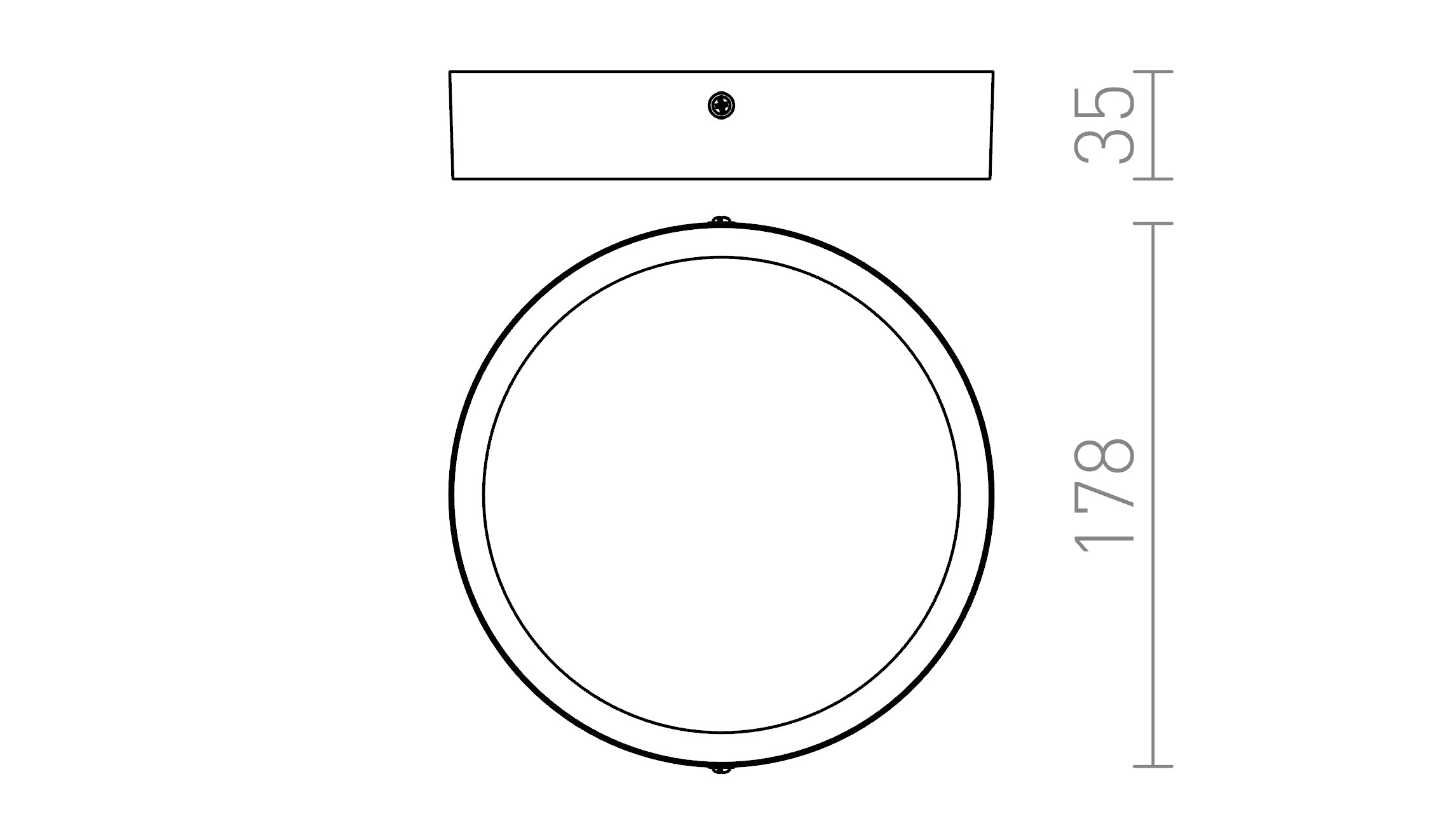 HUE R 17 DIMM PLAFONNIER - Product sketch