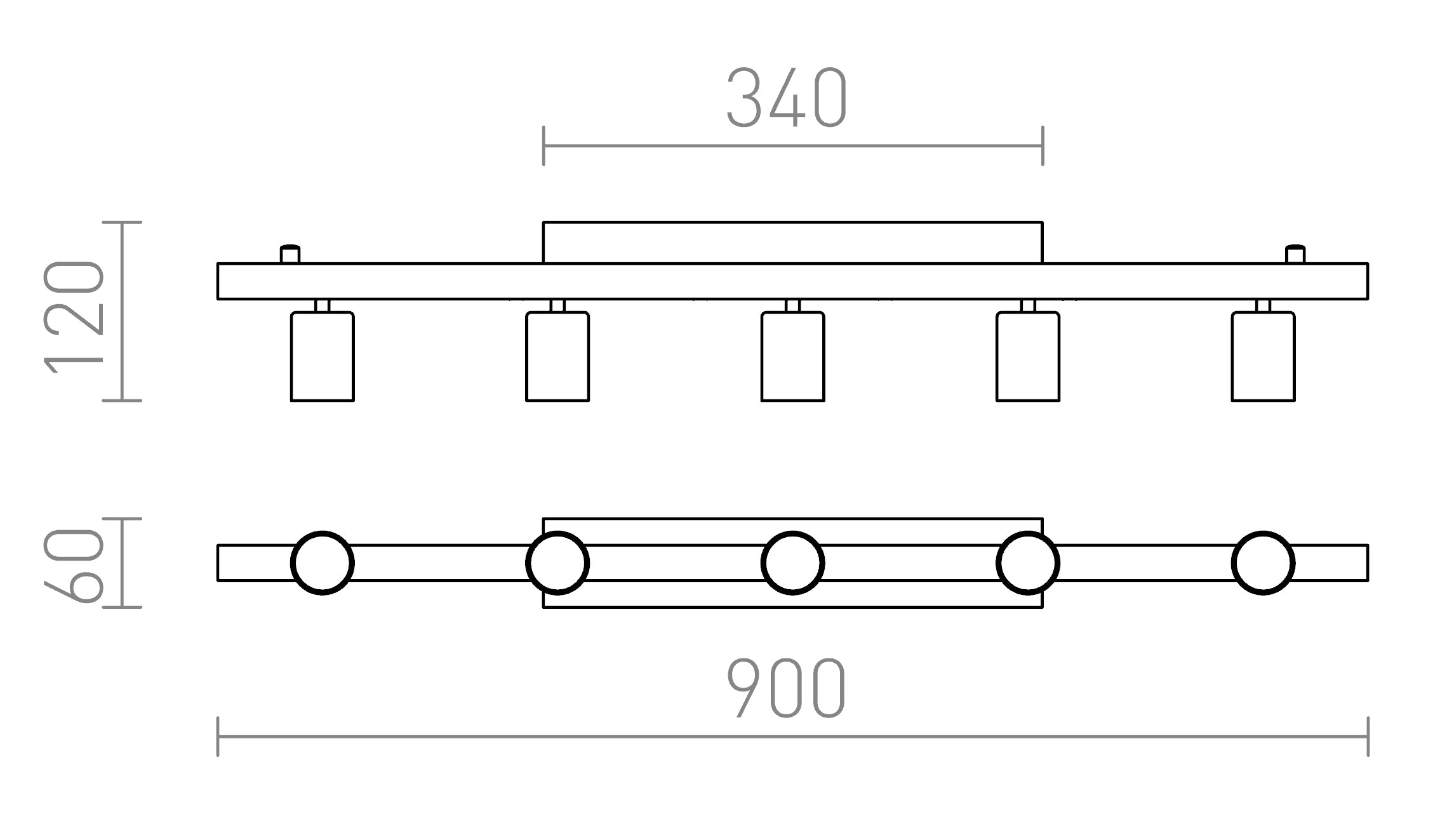 RALLONG PLAFONNIER - Product sketch