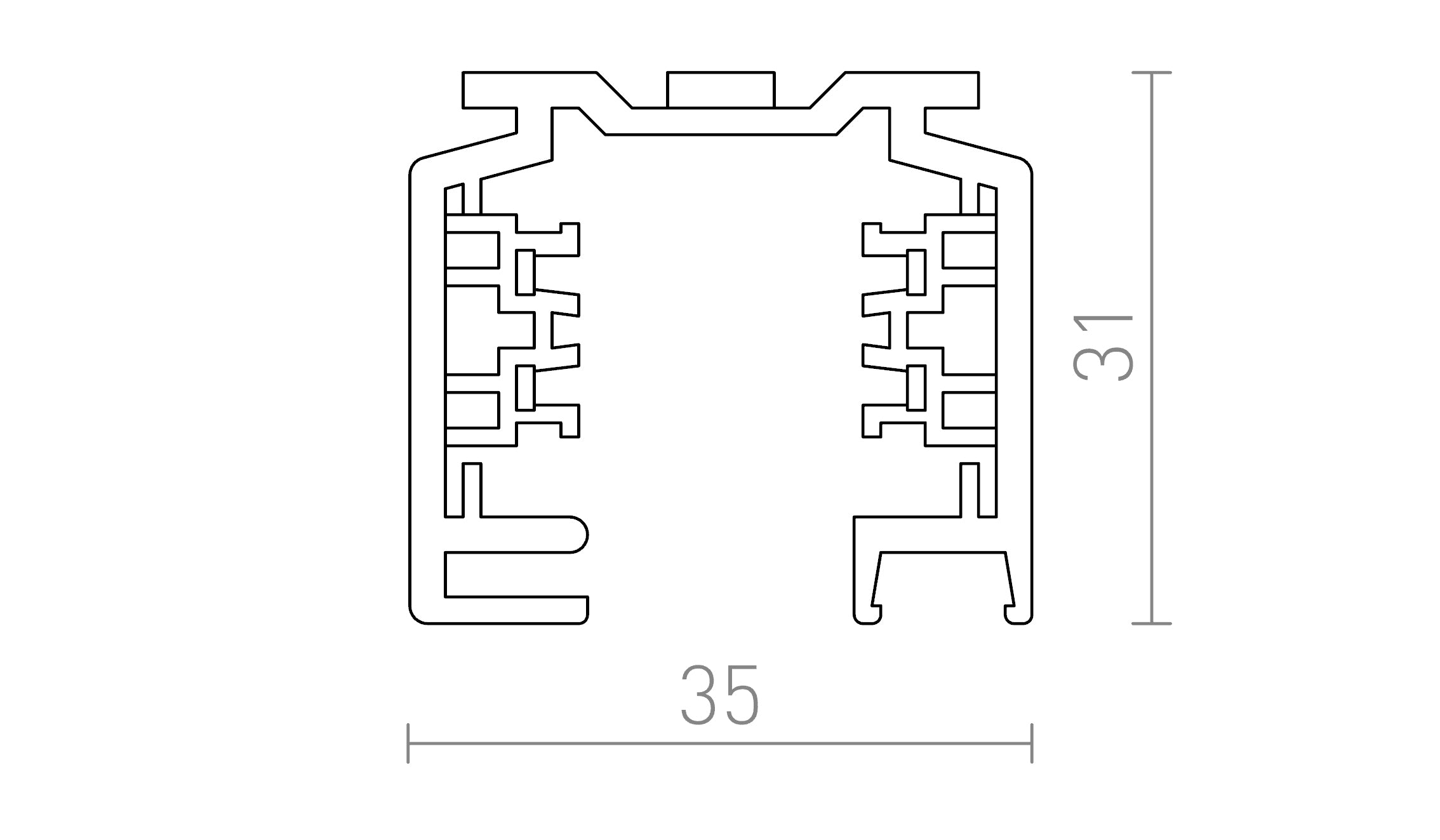 EUTRAC RAIL 3M - Product sketch