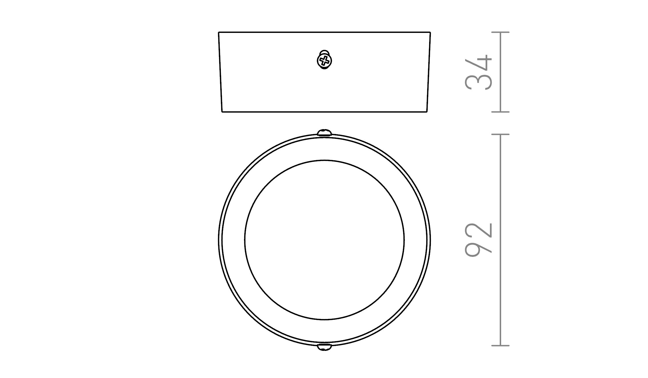 HUE R 9 DIMM PLAFONNIER - Product sketch