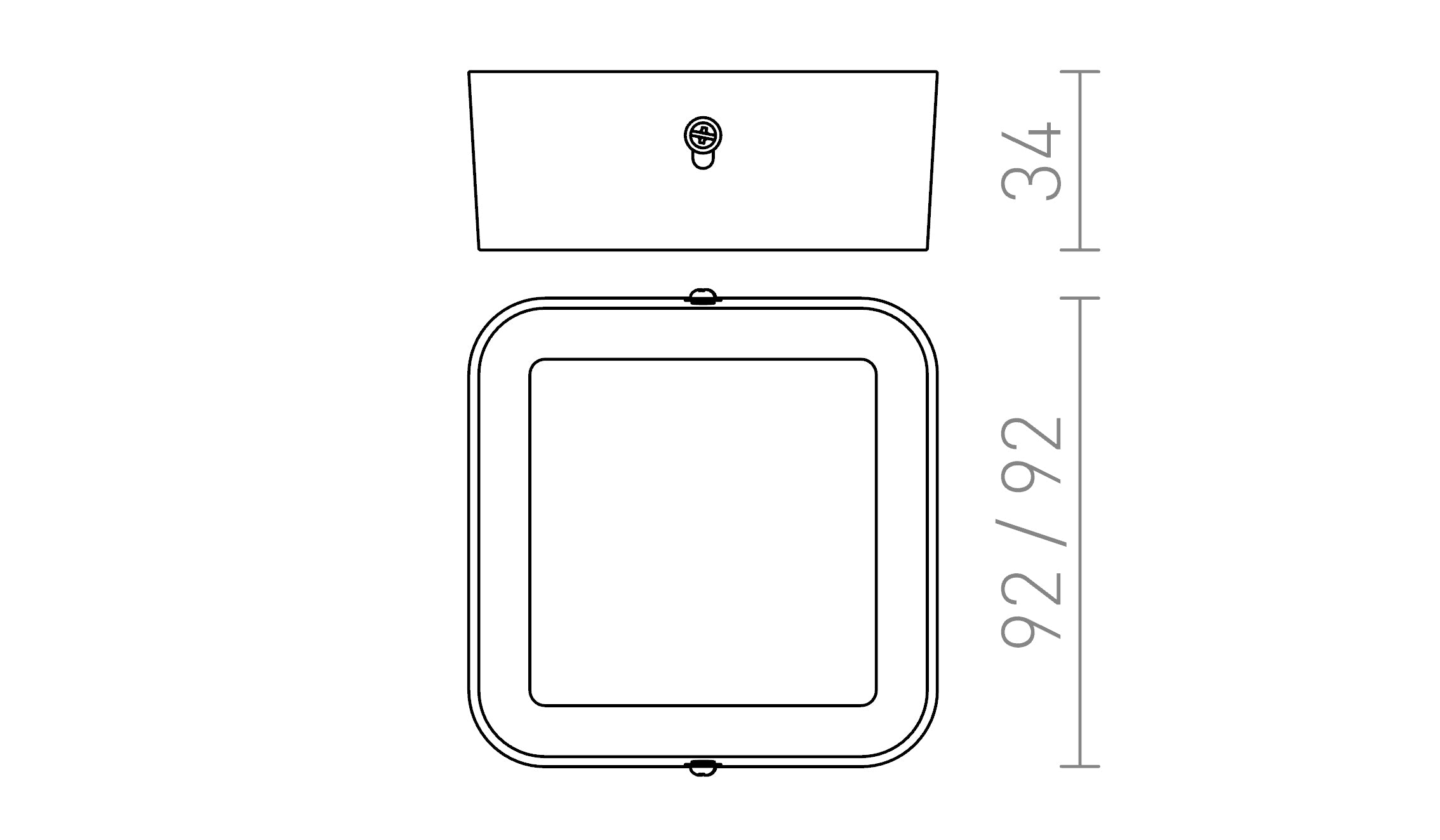 HUE SQ 9 DIMM PLAFONNIER - Product sketch