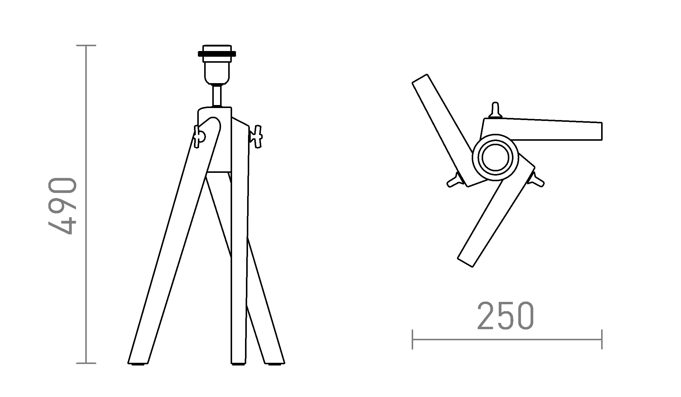AMBITUS BASE DE TABLE - Product sketch