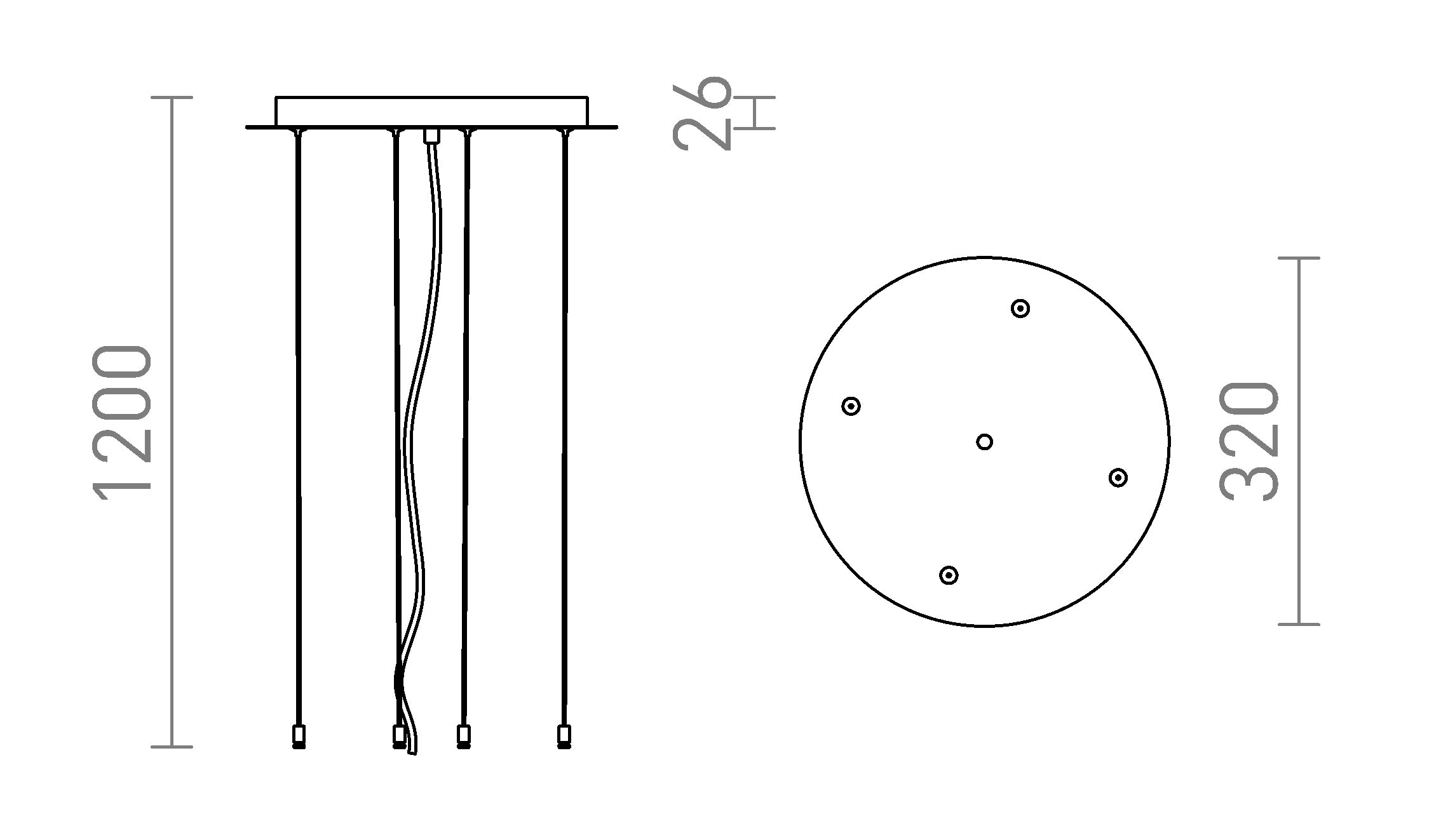 MEZZO ensemble de pendentifs - Product sketch