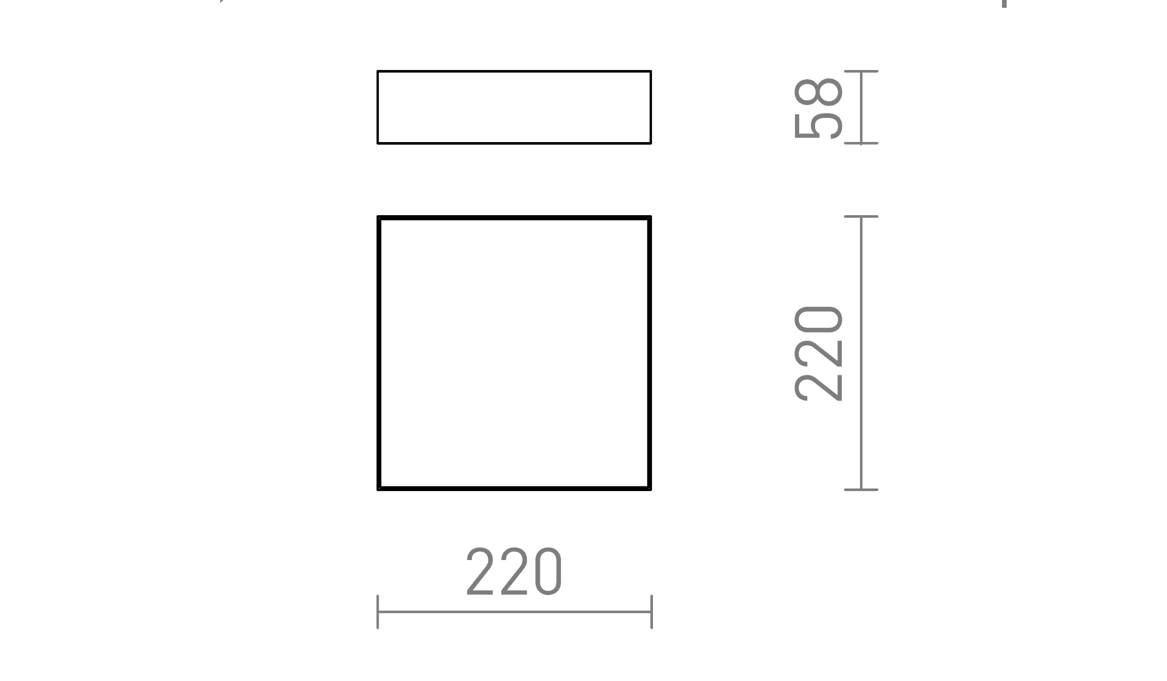 LARISA SQ 22 PLAFOND - Product sketch