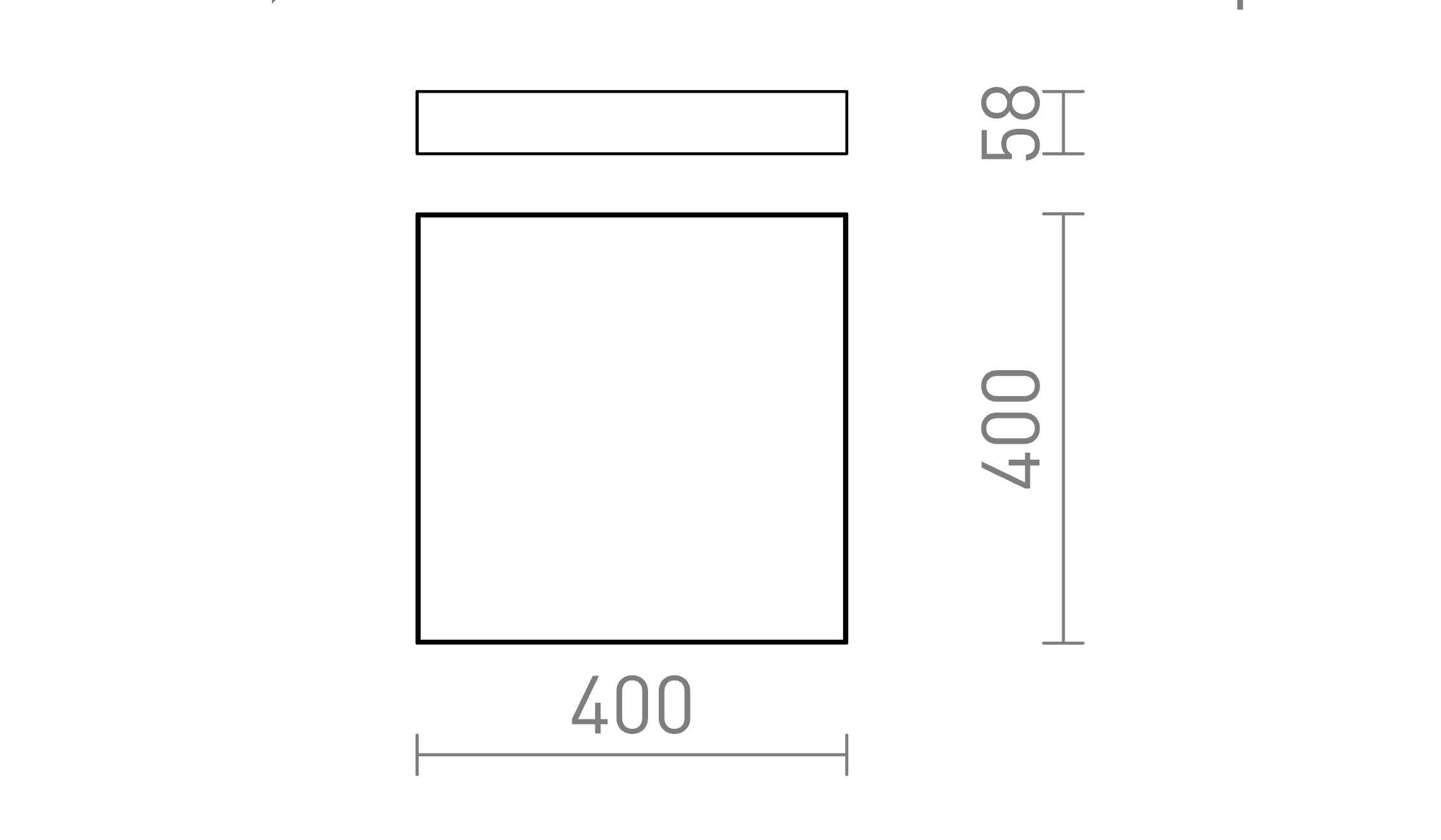 LARISA SQ 40 PLAFOND - Product sketch