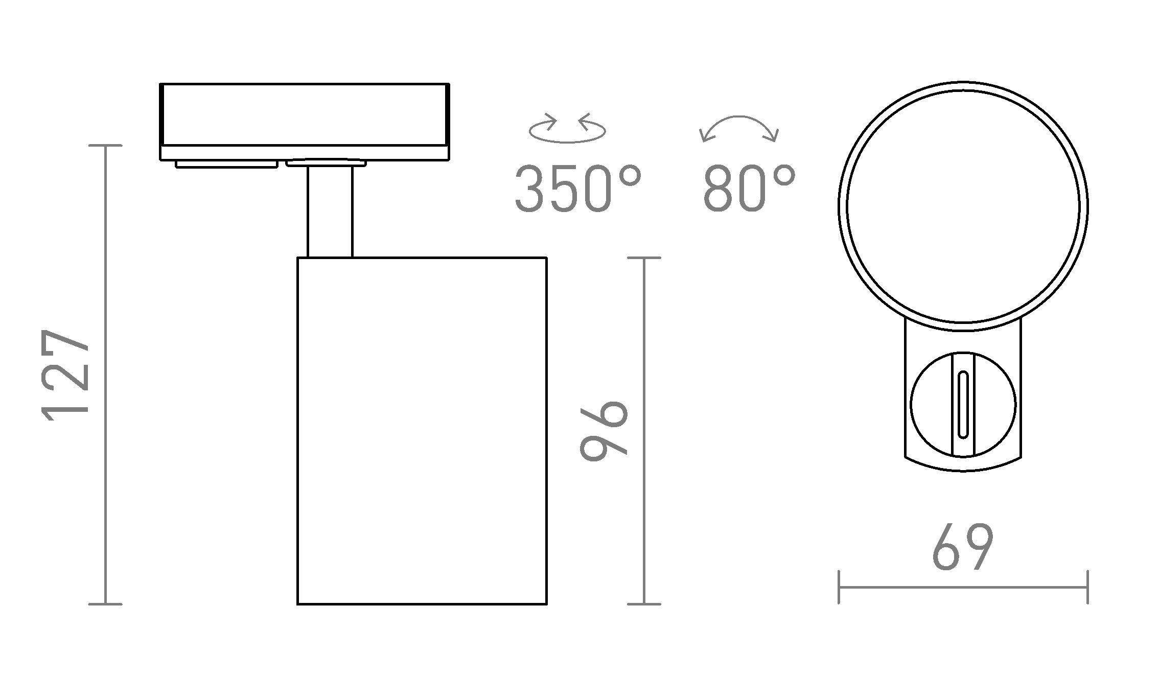 CONNOR POUR RAIL A 1 PHASE - Product sketch