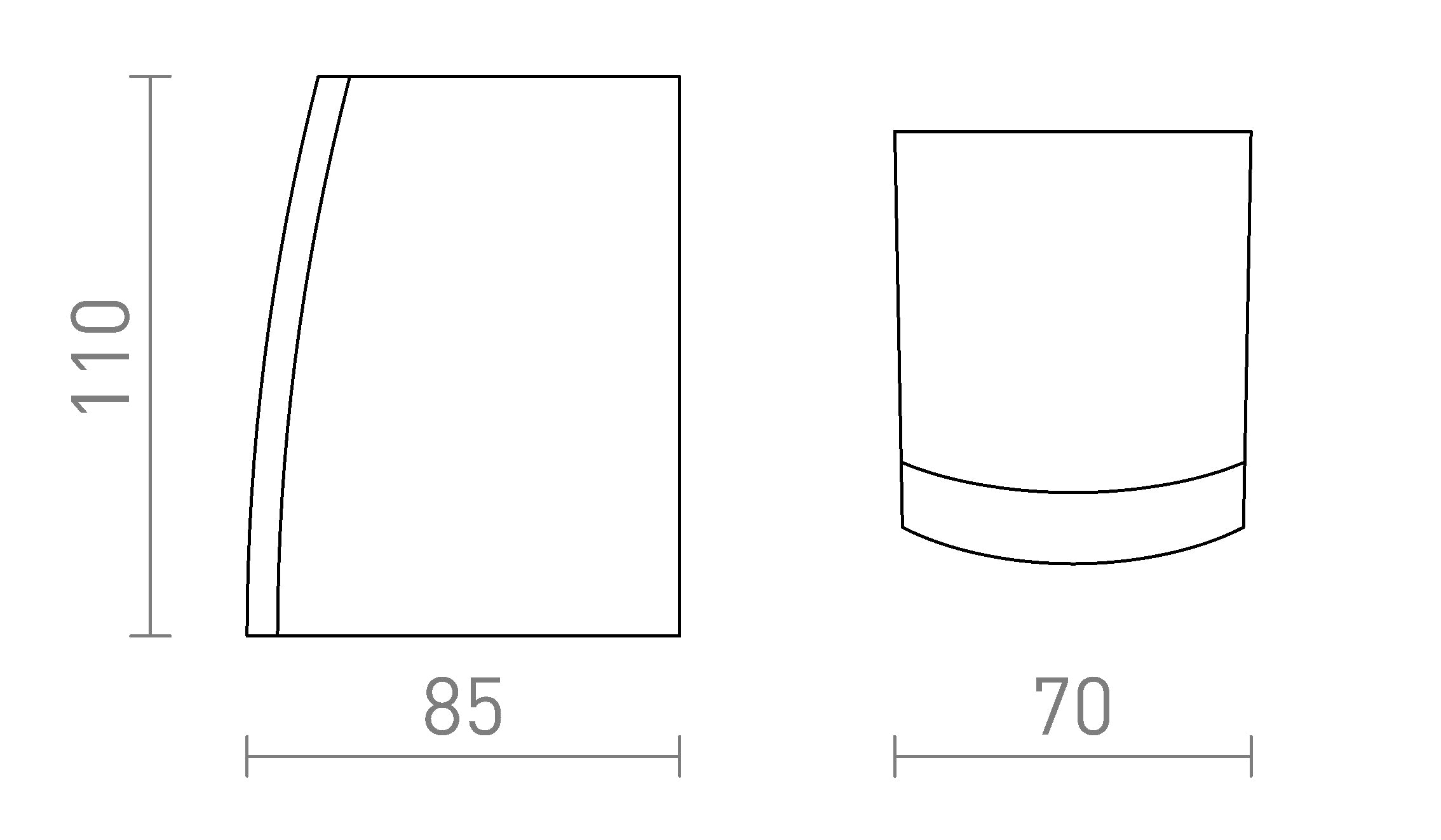 SELMA  murale lampe - Product sketch