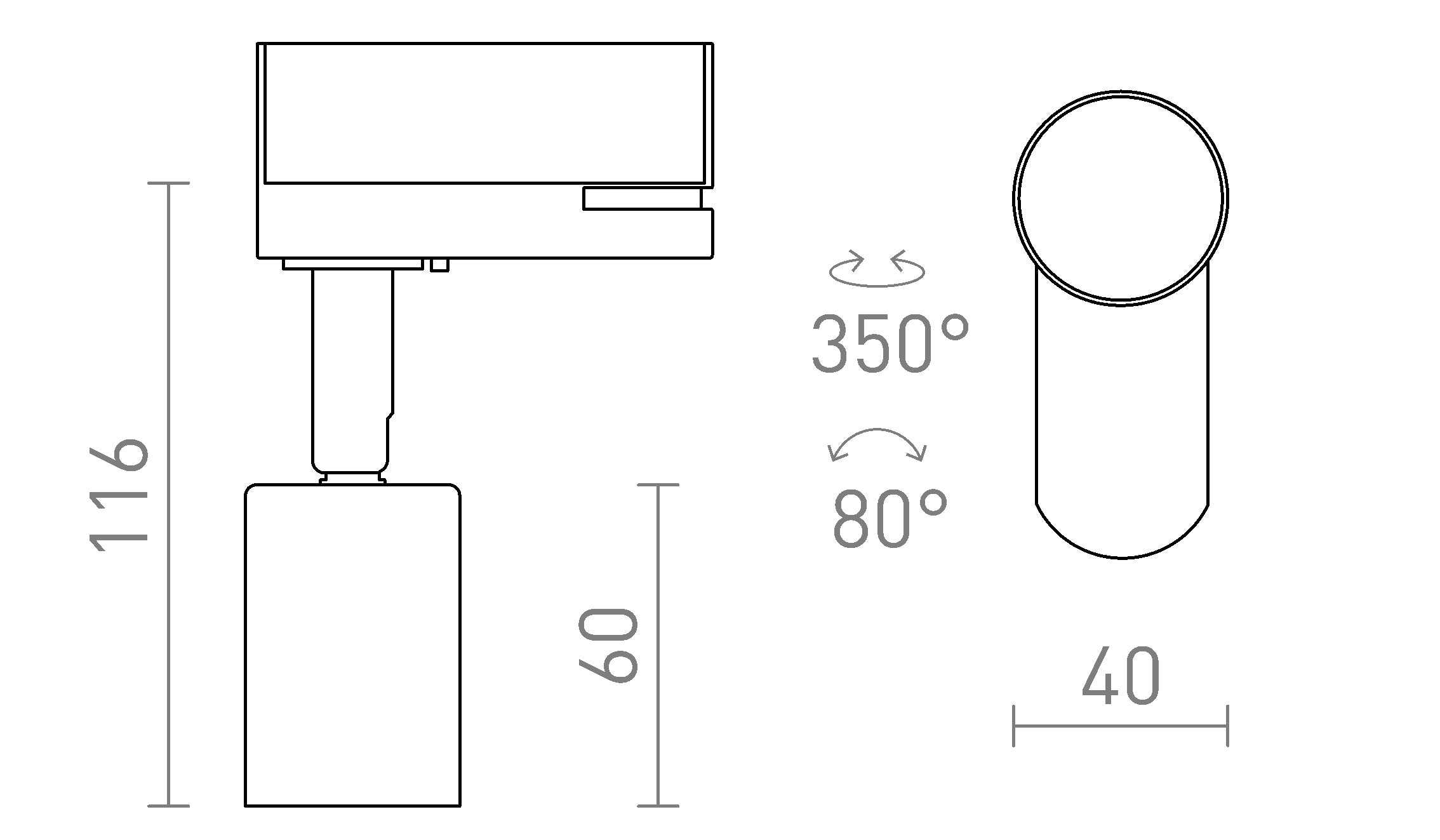 FAX POUR RAIL TRIPHASÉ - Product sketch