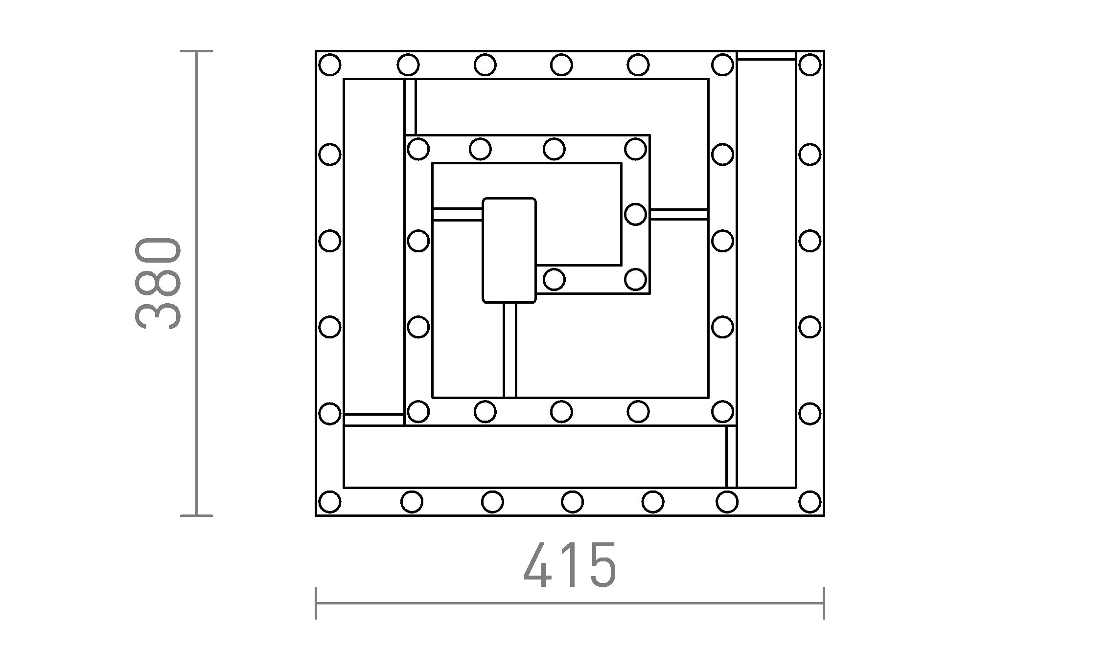 MODULE LED SQ 41 - Product sketch
