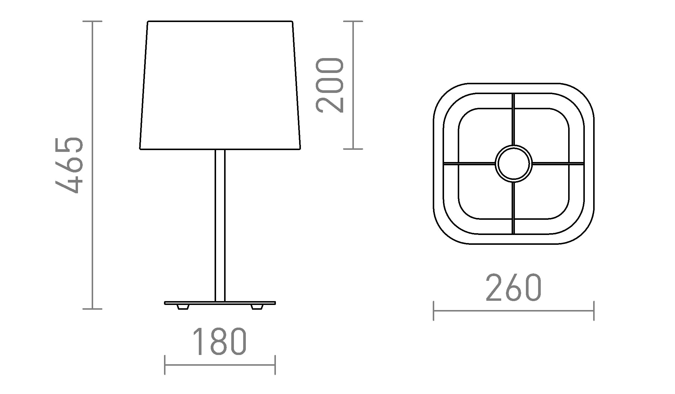 PERTH DE TABLE - Product sketch