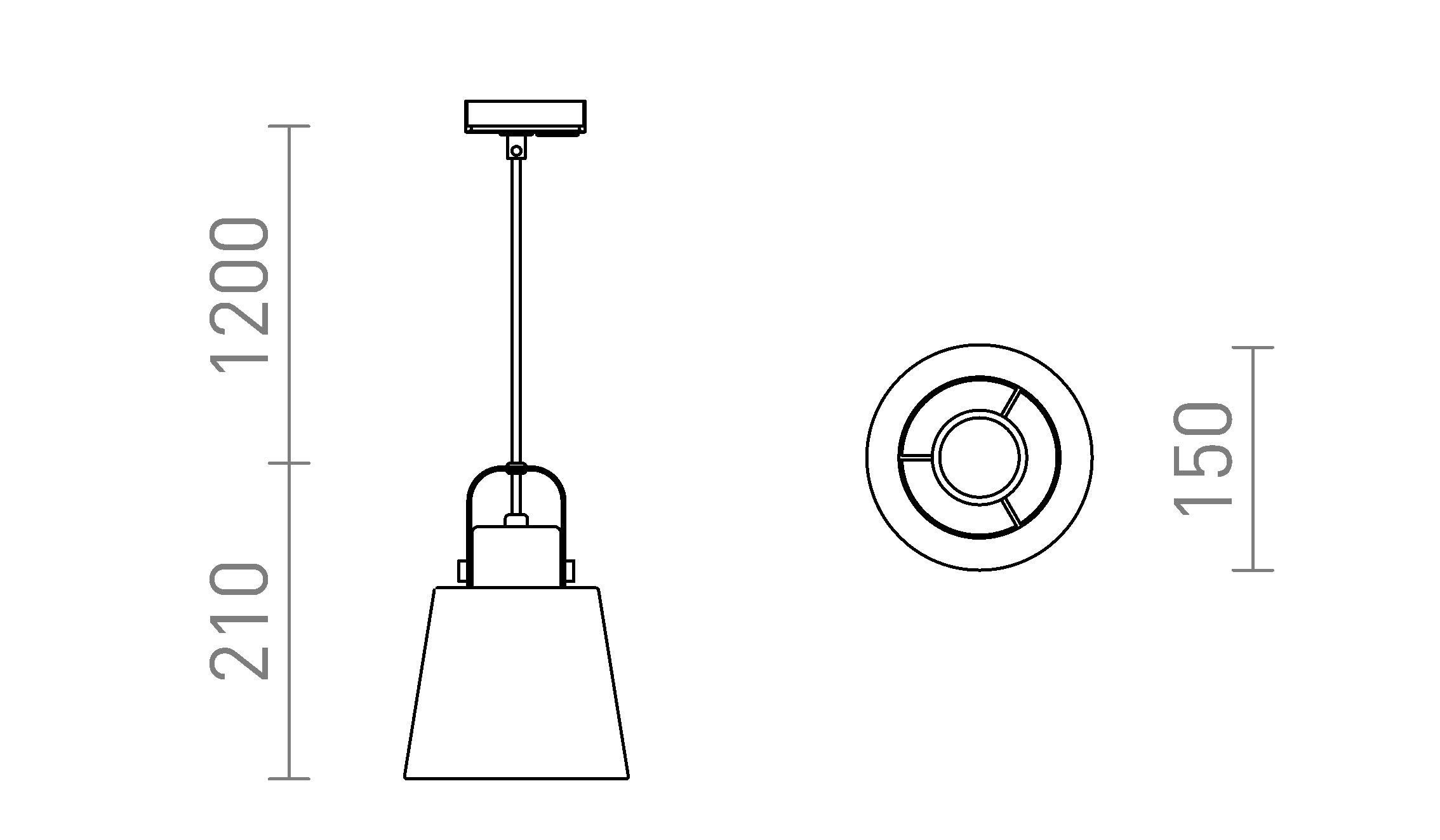 CHOUPETTE POUR RAIL MONOPHASE - Product sketch