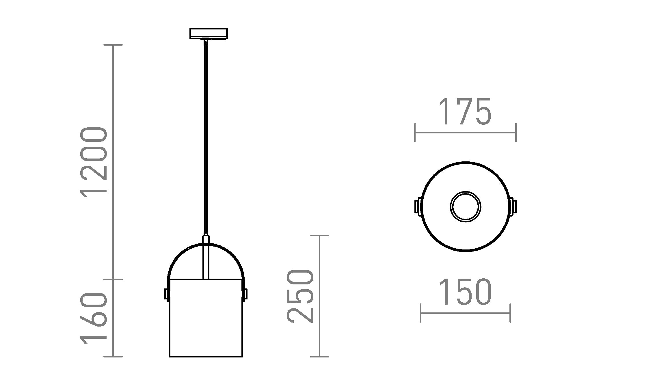 JULIETTA 16 POUR RAIL MONOPHASÉ - Product sketch