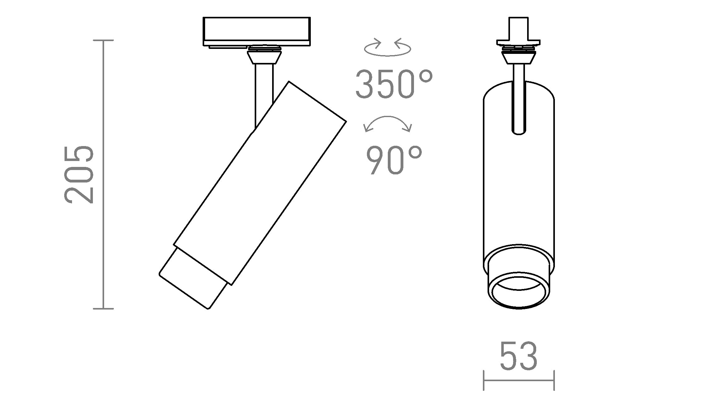 FOCUS 12 POUR RAIL MONOPHASÉ - Product sketch