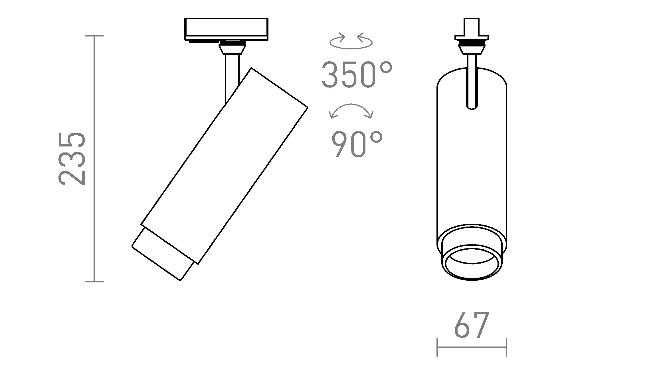 FOCUS 20 POUR RAIL MONOPHASÉ - Product sketch