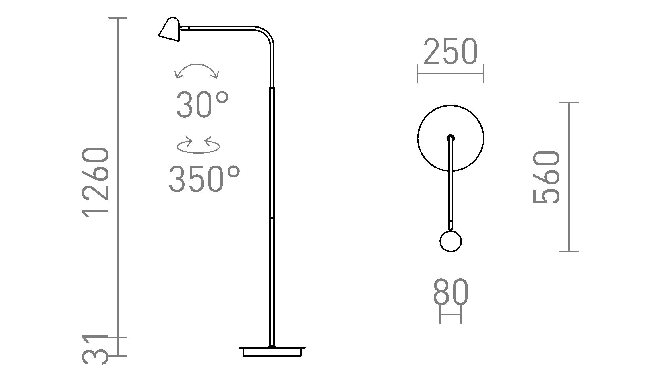 STIG LAMPADAIRE - Product sketch
