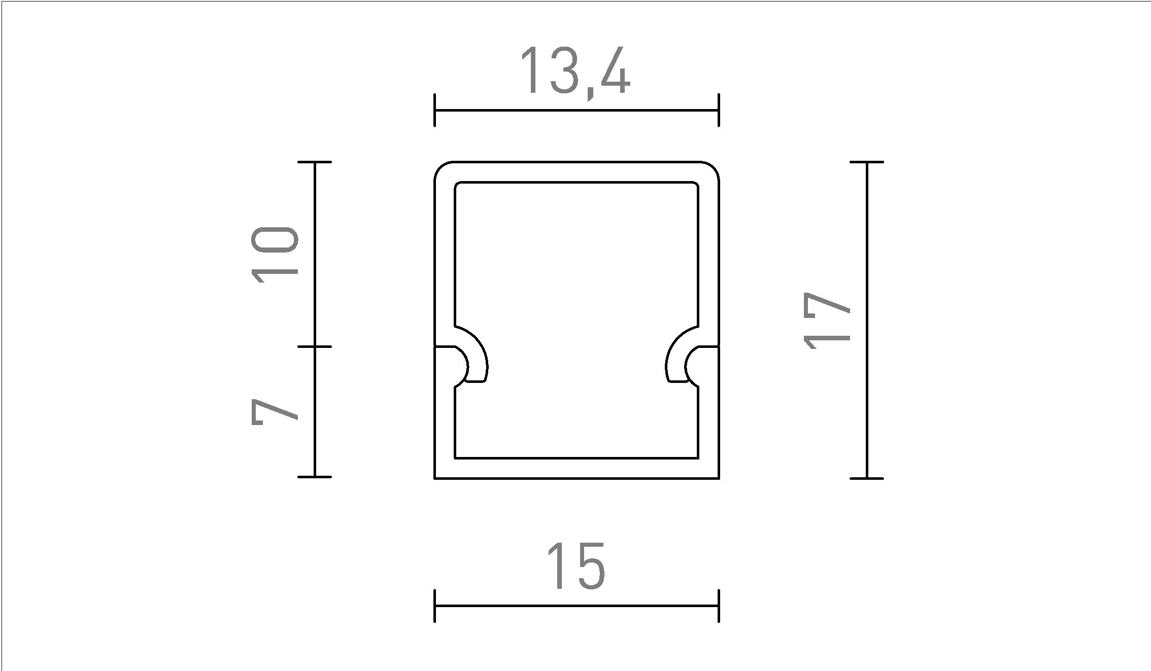 PROFIL LED H - Product sketch