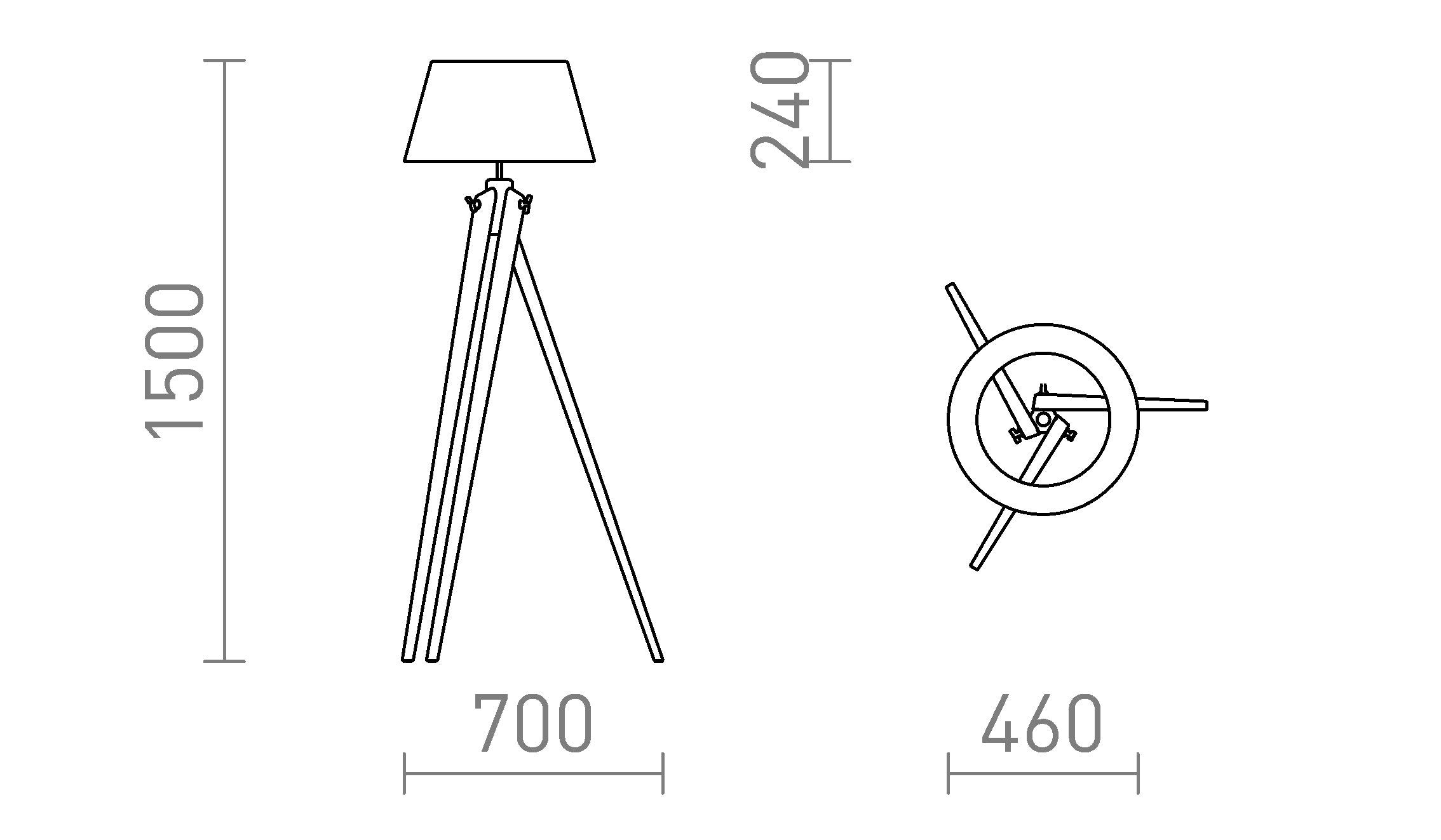 AMBITUS LAMPADAIRE - Product sketch