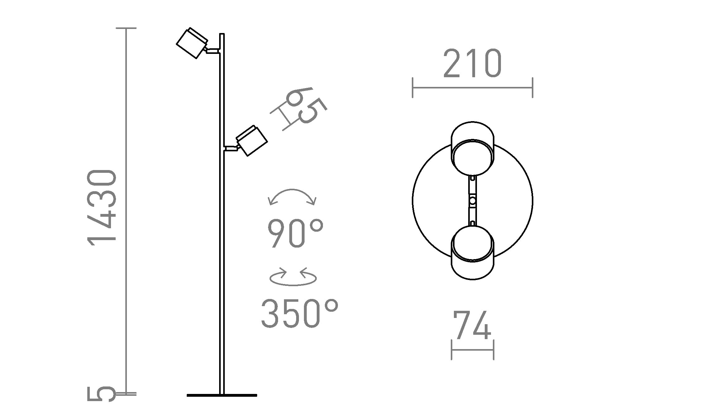 NOVA LAMPADAIRE - Product sketch