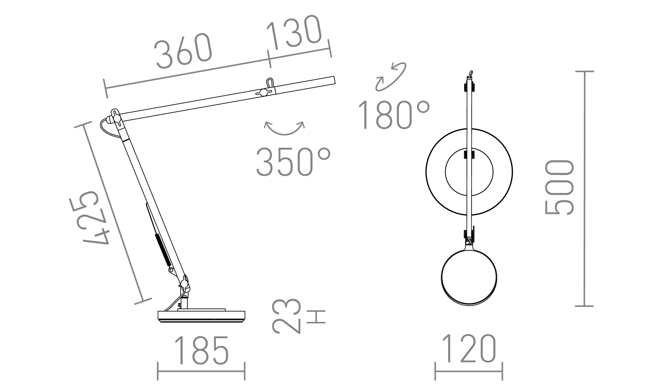 EMA LAMPE DE TABLE - Product sketch