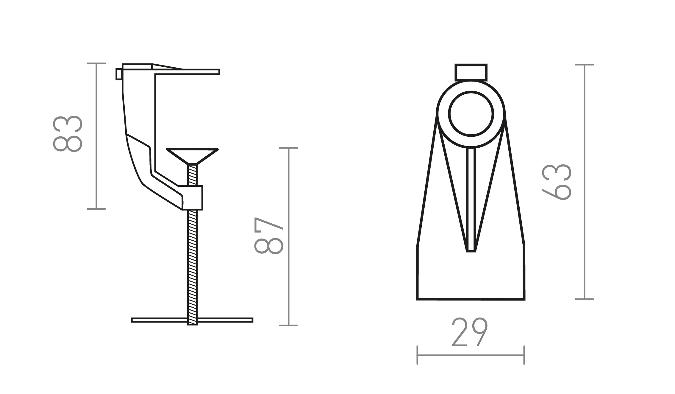 PINCE-ETAU EMA - Product sketch