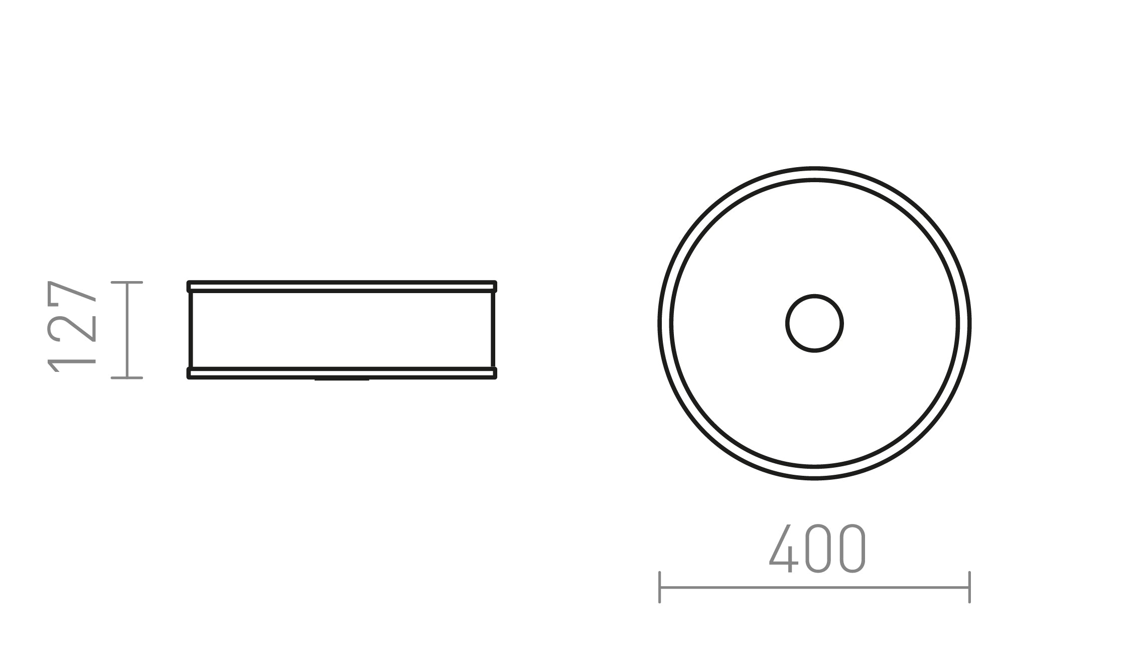 CASSABLANCA LED PLAFONNIER - Product sketch