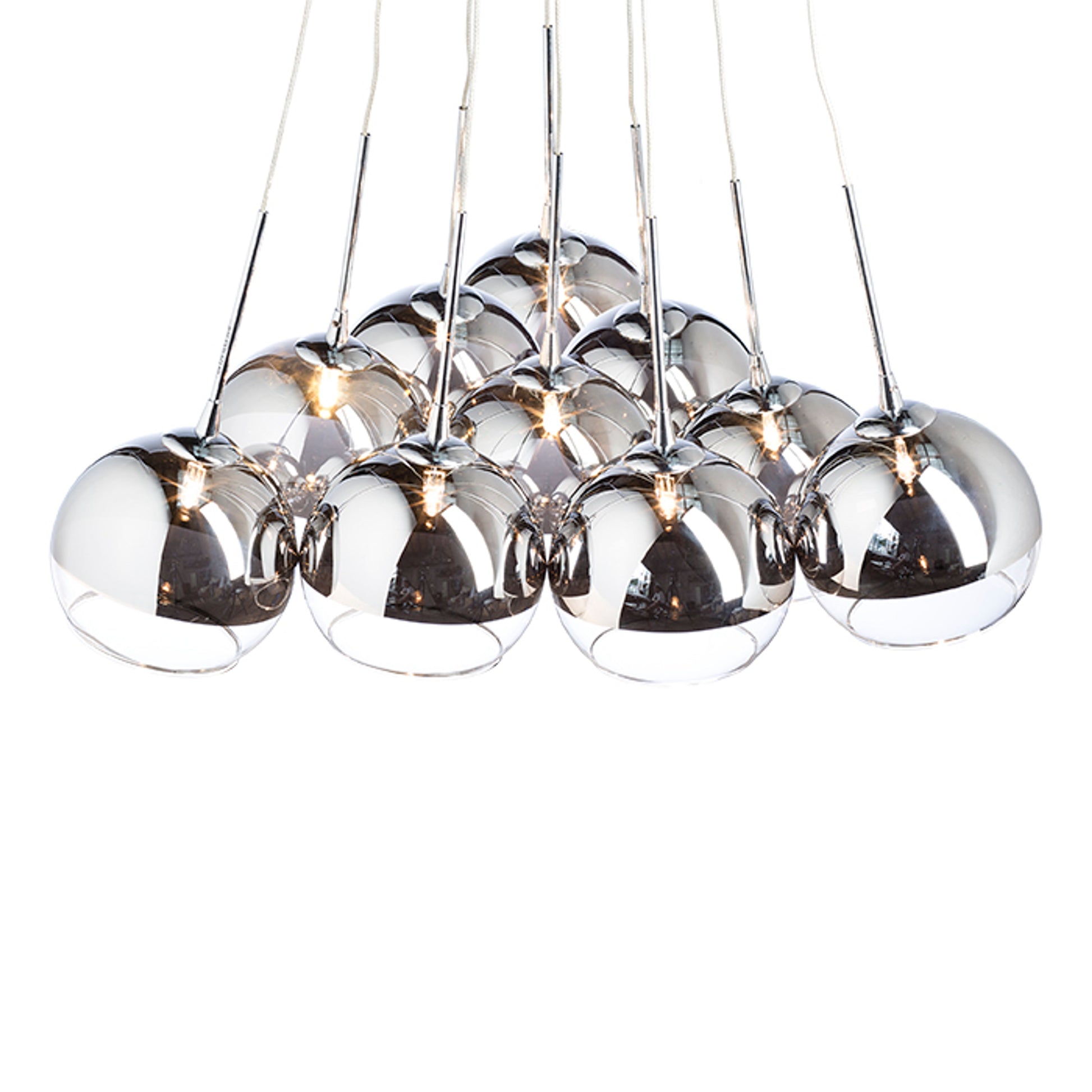 RENDL pendant lamp ASTRAL pendant  chrome-tinted glass/clear glass 230V/12V G4 10x20W R10513 1