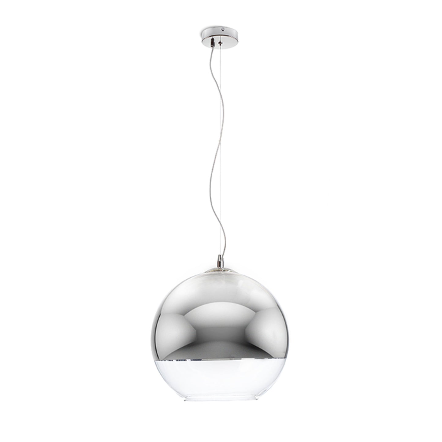 RENDL pendant lamp BEAU MONDE 35 pendant  chrome-tinted glass/clear glass 230V LED E27 15W R10516 1