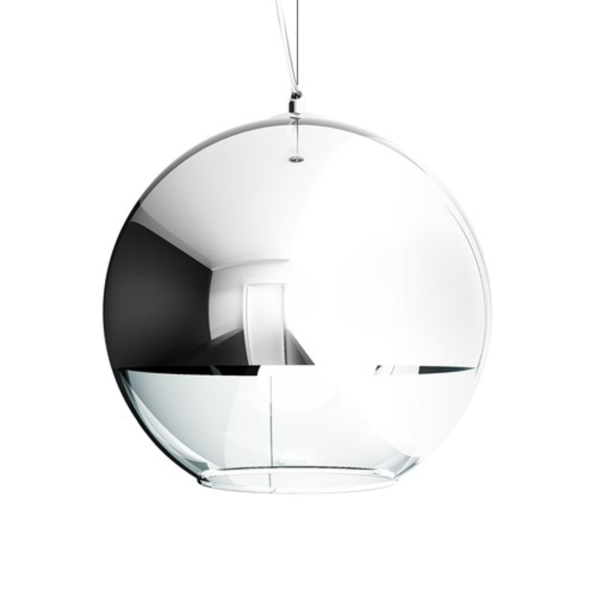 RENDL pendant lamp BEAU MONDE 35 pendant  chrome-tinted glass/clear glass 230V LED E27 15W R10516 2