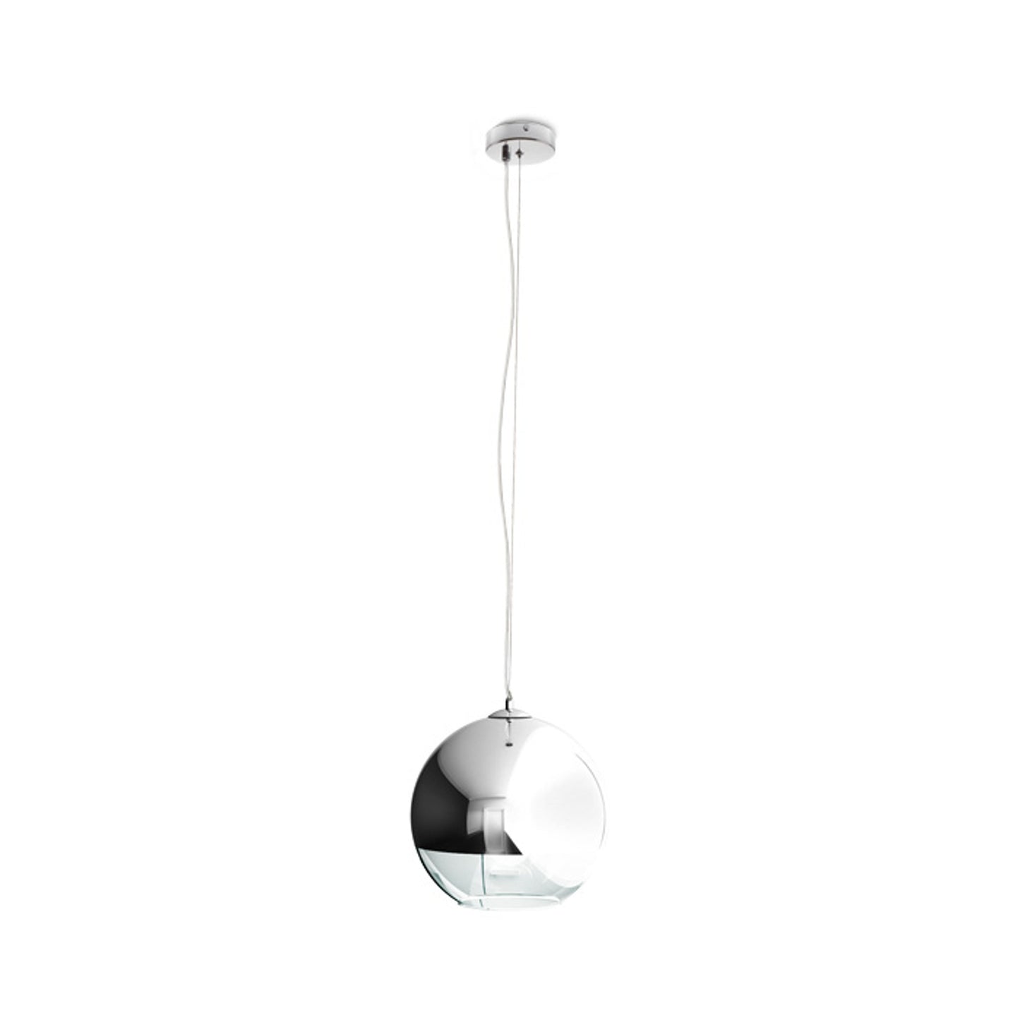 RENDL pendant lamp BEAU MONDE 35 pendant  chrome-tinted glass/clear glass 230V LED E27 15W R10516 6