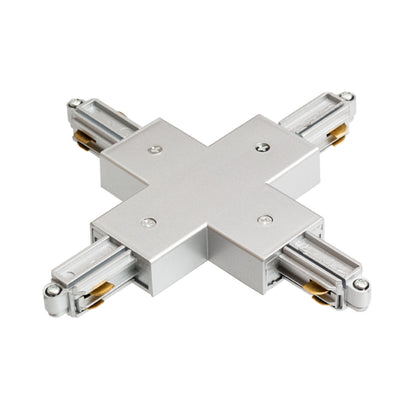 RENDL 1-circuit track system 1F X connector silver grey  230V  R12280 1