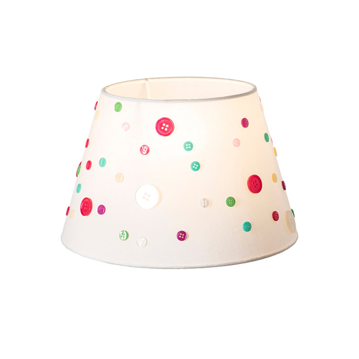RENDL shades, shade bases, pendent sets DELISA 25/16 shade white buttons  max. 28W R12388 2