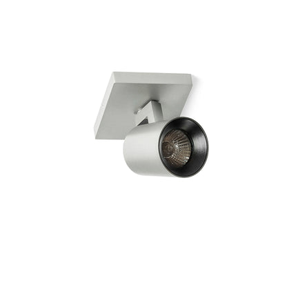 RENDL spotlight KENNY I surface mounted  brushed aluminum/black 230V LED GU10 8W R12913 3