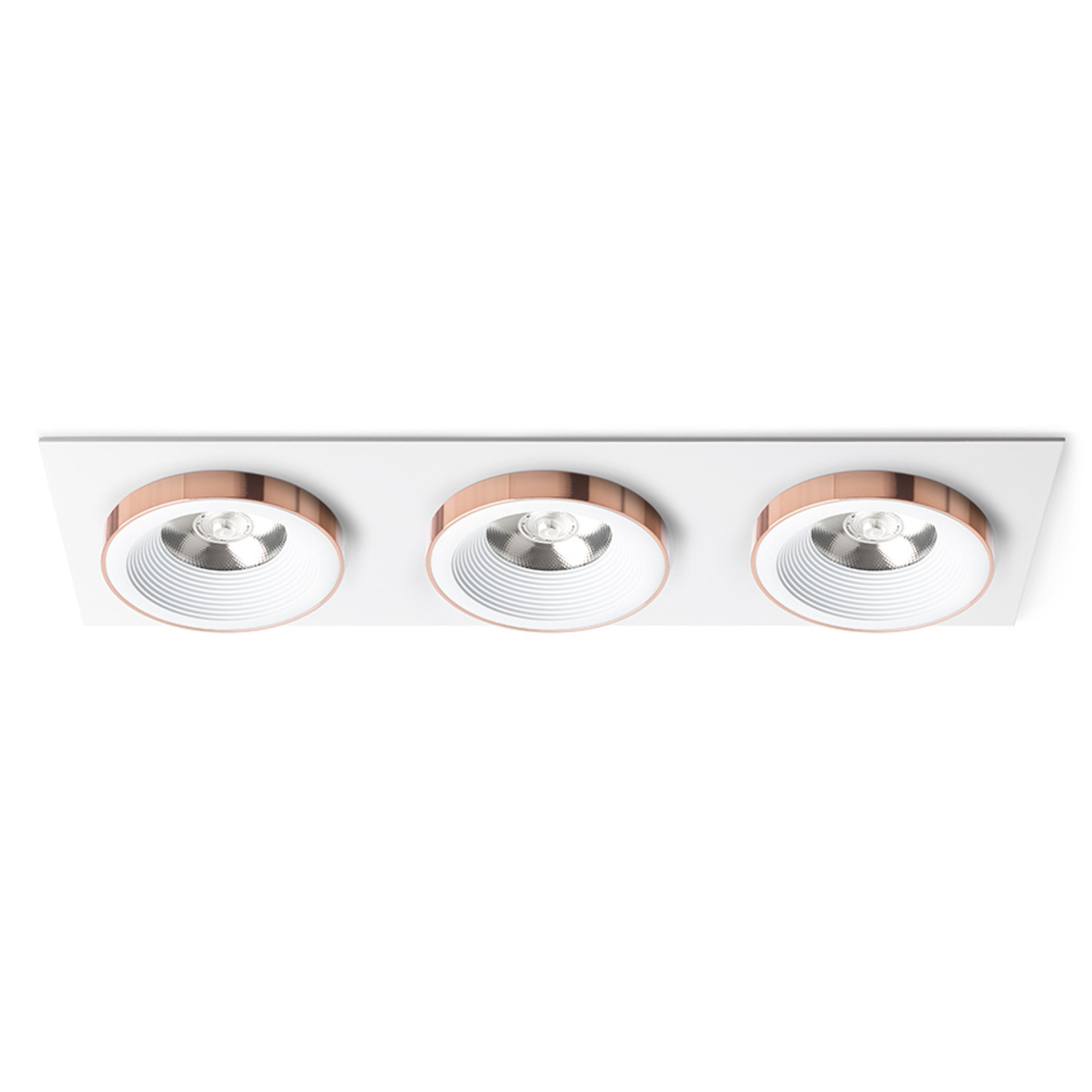 RENDL recessed light SHARM SQ III recessed white copper 230V LED 3x10W 24° 3000K R13260 1