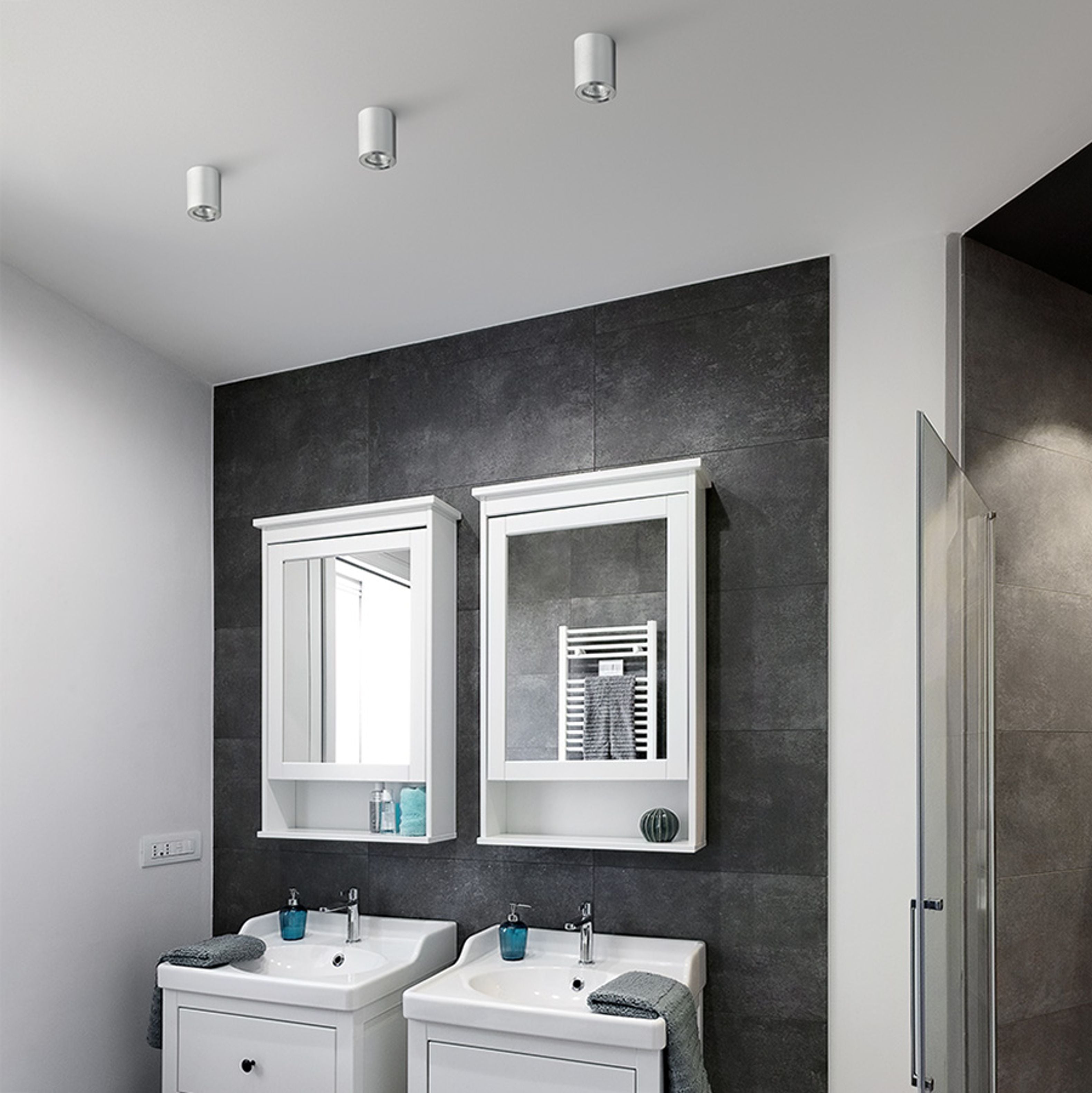 Rodin、noir et blanc Narożnik prawostronny Norin rozkładany z szufladą welurowy