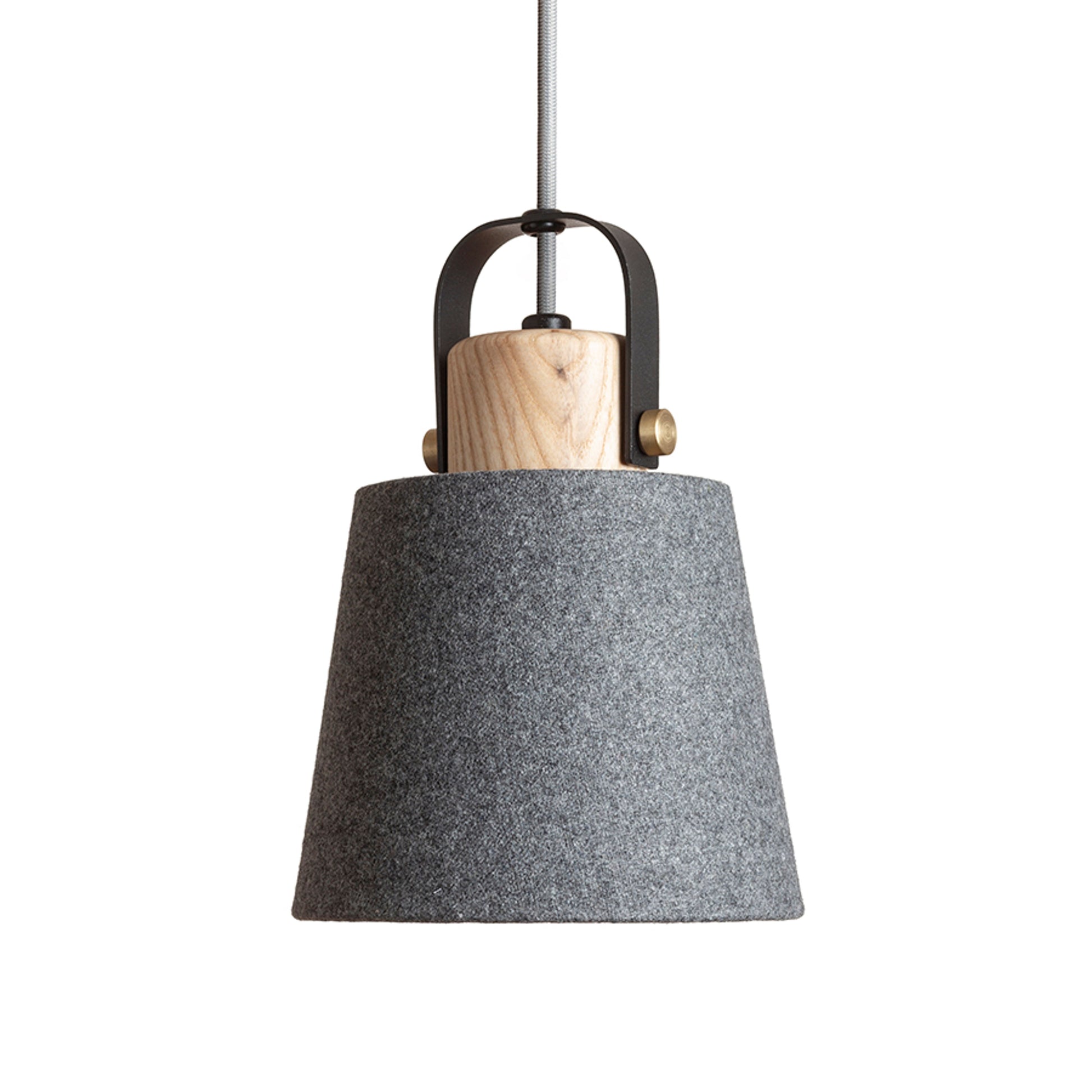 RENDL pendant lamp CHOUPETTE pendant black grey textile/wood 230V LED E27 11W R13650 2