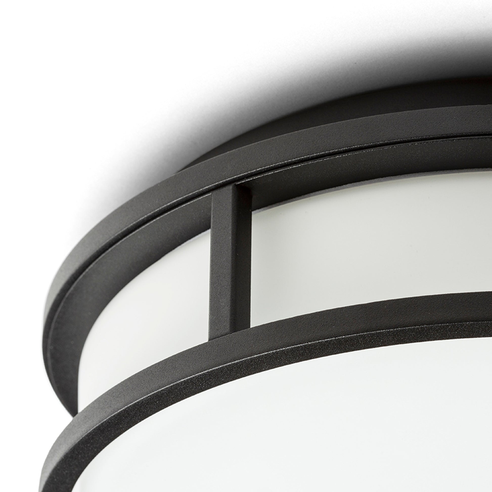 RENDL surface mounted lamp GRANDE LED 25 ceiling  opal-colored glass/black 230V LED 12W IP44  3000K R13677 4