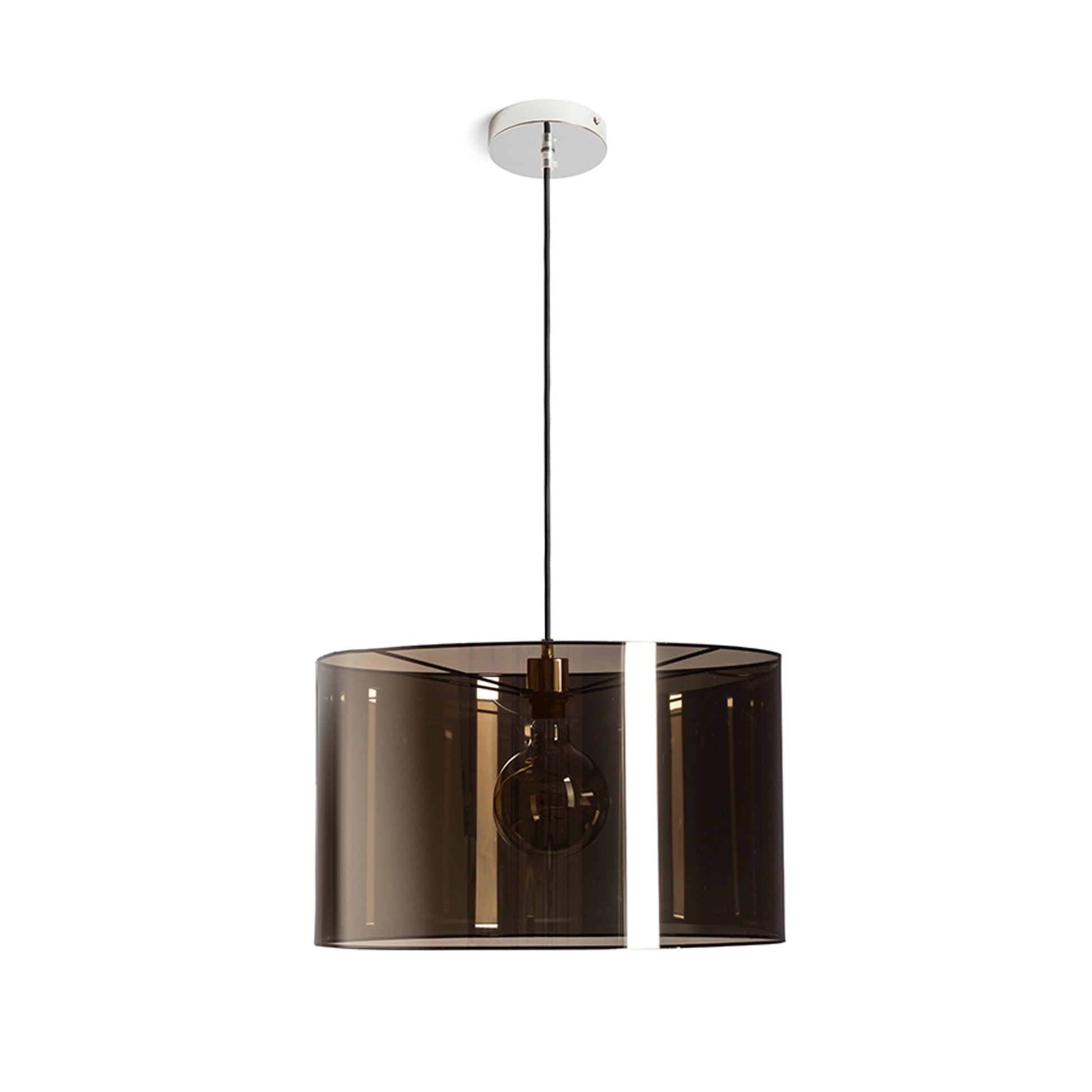 RENDL pendant lamp FANCY 50/30 pendant  smokey foil 230V LED E27 15W R13748 5