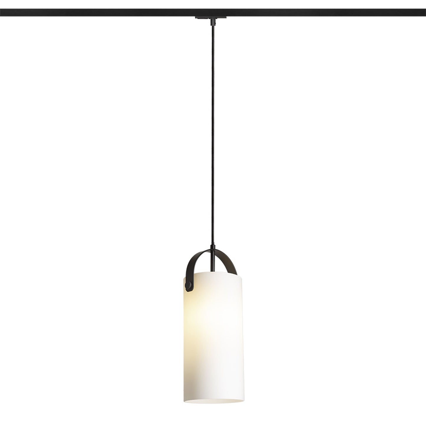 RENDL 1-circuit track system JULIETTA 31 for 1-circuit tracks  opal-colored glass/black 230V LED E27 15W R13861 3