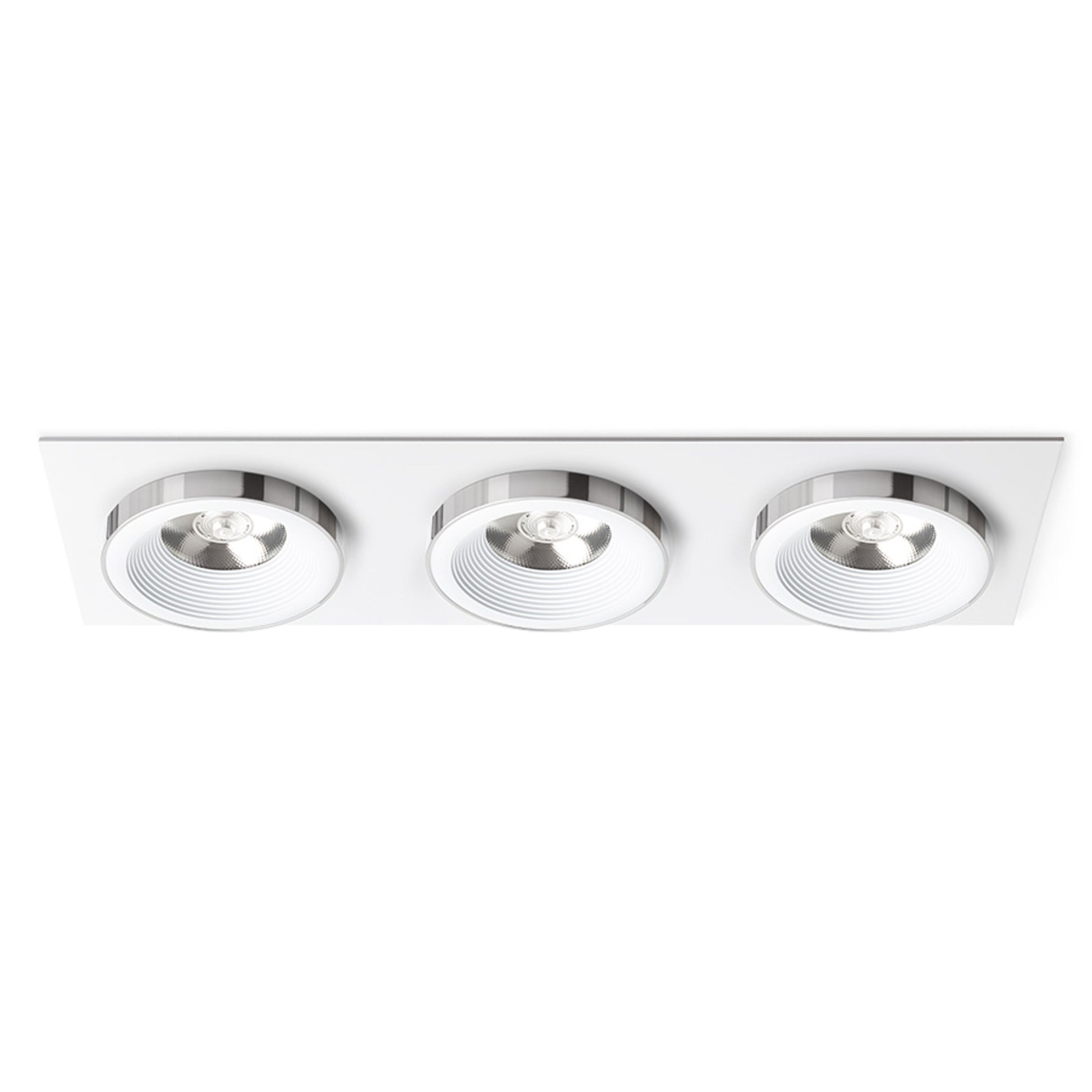 RENDL recessed light SHARM SQ III recessed white chrome 230V LED 3x10W 24° 3000K R14586 1